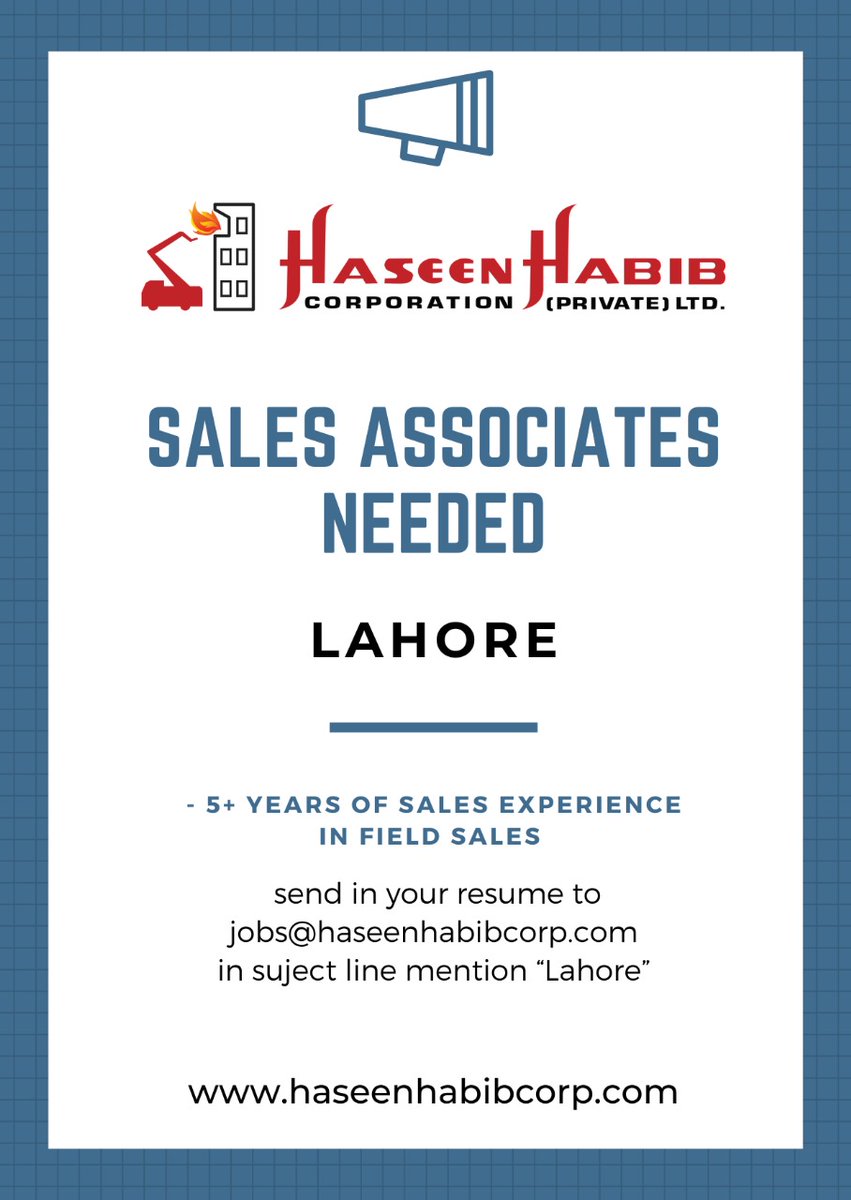 🌟 Exciting Opportunity Alert! Join our dynamic sales team in Lahore! 🚀 We're seeking passionate individuals to drive success and growth. Apply now! #SalesJobs #LahoreJobs #HiringNow #SalesTeam #JobOpening #CareerOpportunity #SalesCareer #NowHiring #SalesRep #SalesExecutive