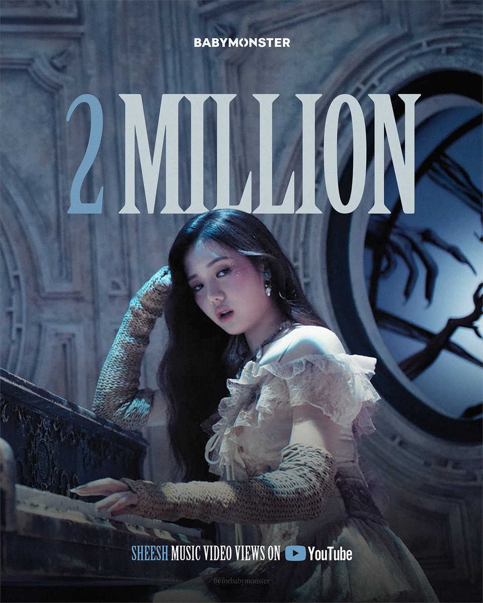 Vroom vroom! ‘SHEESH’ MV has reached 2 MILLION VIEWS on YouTube! 🎉

Keep streaming here!
🔗 youtu.be/2wA_b6YHjqQ?si…

SHEESH ITS MONS7ER DEBUT
#SHEESH_OUT_NOW
#BABYMONSTER #베이비몬스터
<a href="/YGBABYMONSTER_/">BABYMONSTER</a>