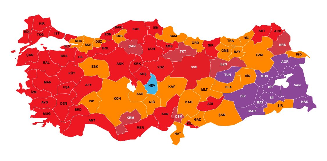 First results of Turkey's municipal elections reveal a landslide victory for the main opposition CHP in major cities like Istanbul, Ankara, and Izmir. A significant shift in political landscape underway. Red: CHP (Main Opposition Party).