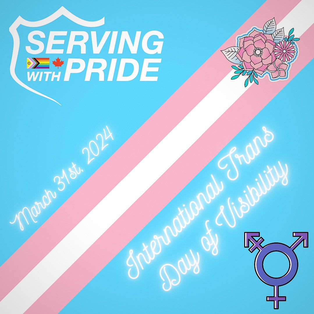 On #TransVisibilityDay, we honour trans individuals everywhere. Your strength, resilience, and courage inspire us. To the visible and the unseen: we see and celebrate you. Let's unite for equity and inclusivity. Your stories matter, today and always. #ServingWithPride 🏳️‍🌈🏳️‍⚧️💙