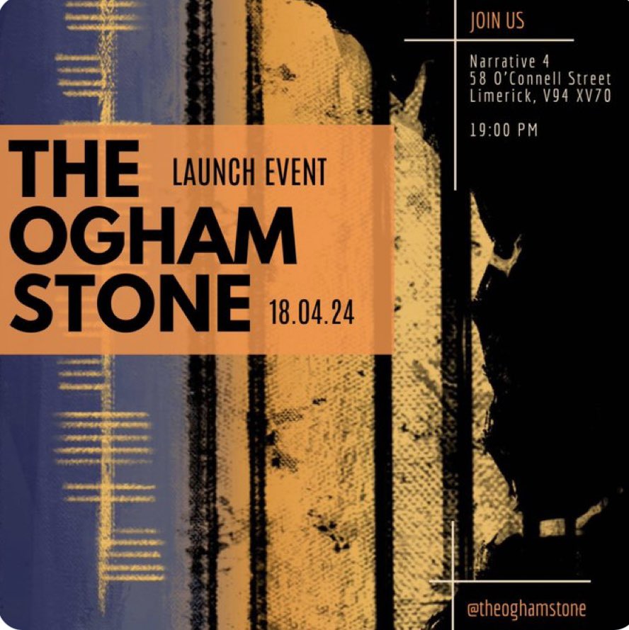 Delighted to have a short story included in this gorgeous journal. Launch date: April 18th. 
#theOghamStone #universityoflimerick