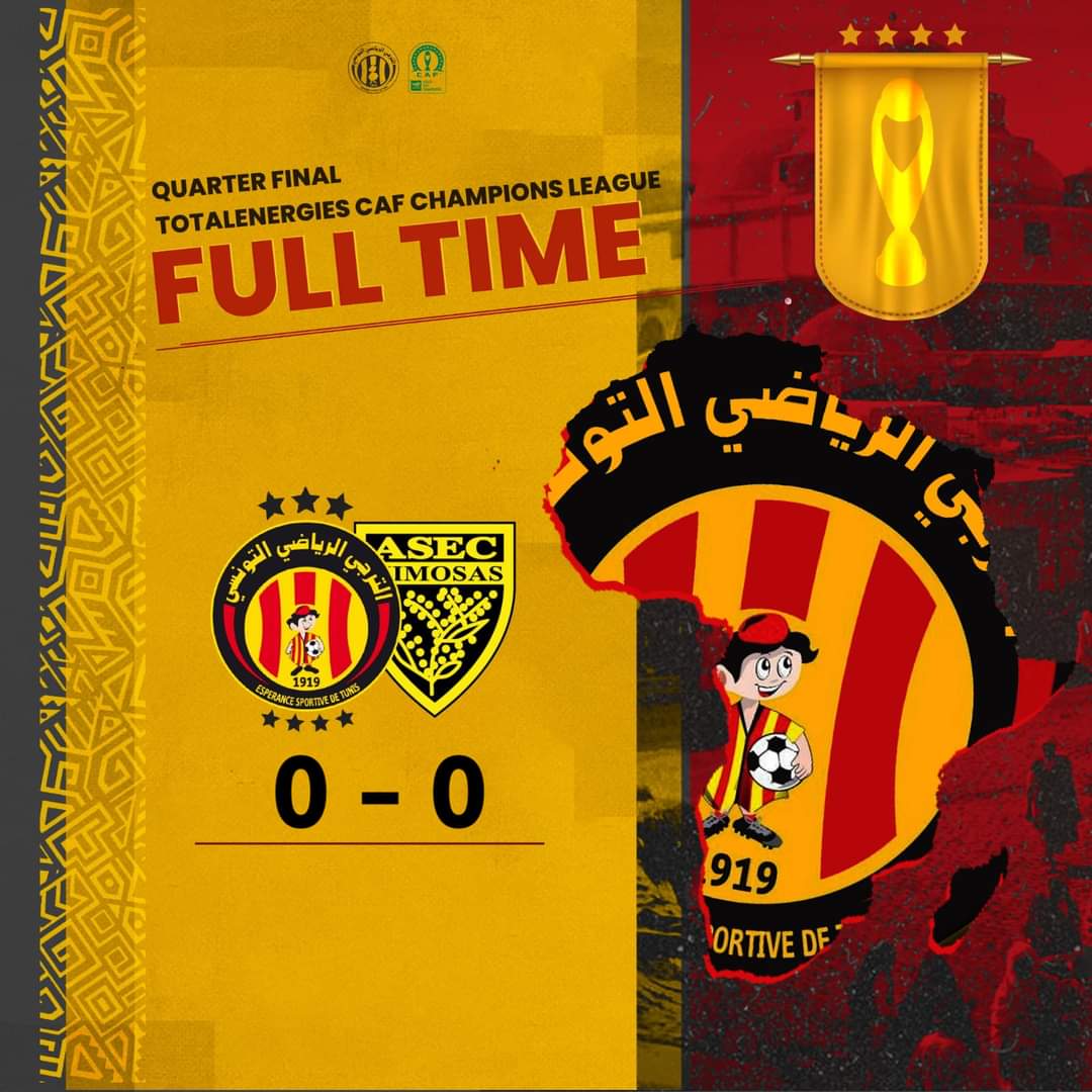 ESTunis_EN's tweet photo. Frustrating draw... #Taraji fully dominated all plays and possessed the ball at 80% and 85%, 15 corners , 22 shots... #ASSEC came to defend and waste time... helped by a very passive referee.
Hopefully, a brilliant qualification in #Abidjan.
As always, #Curva_sud made the atmosphere incredibly great...
#Taraji_Dawla
