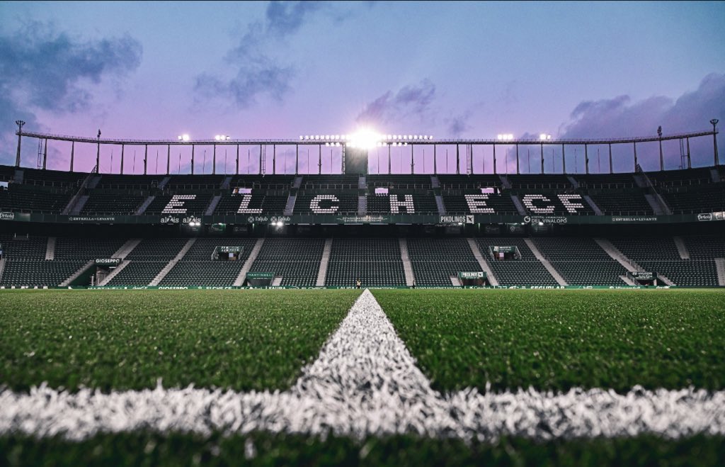 Es momento de seguir unidos apoyando al equipo para salir del bache juntos. Pensamiento puesto en el Oviedo desde ya, en nuestra casa, el Martínez Valero. Mucho Elche siempre 💚