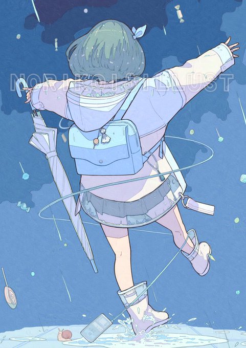 「雨 ビニール傘」のTwitter画像/イラスト(新着)