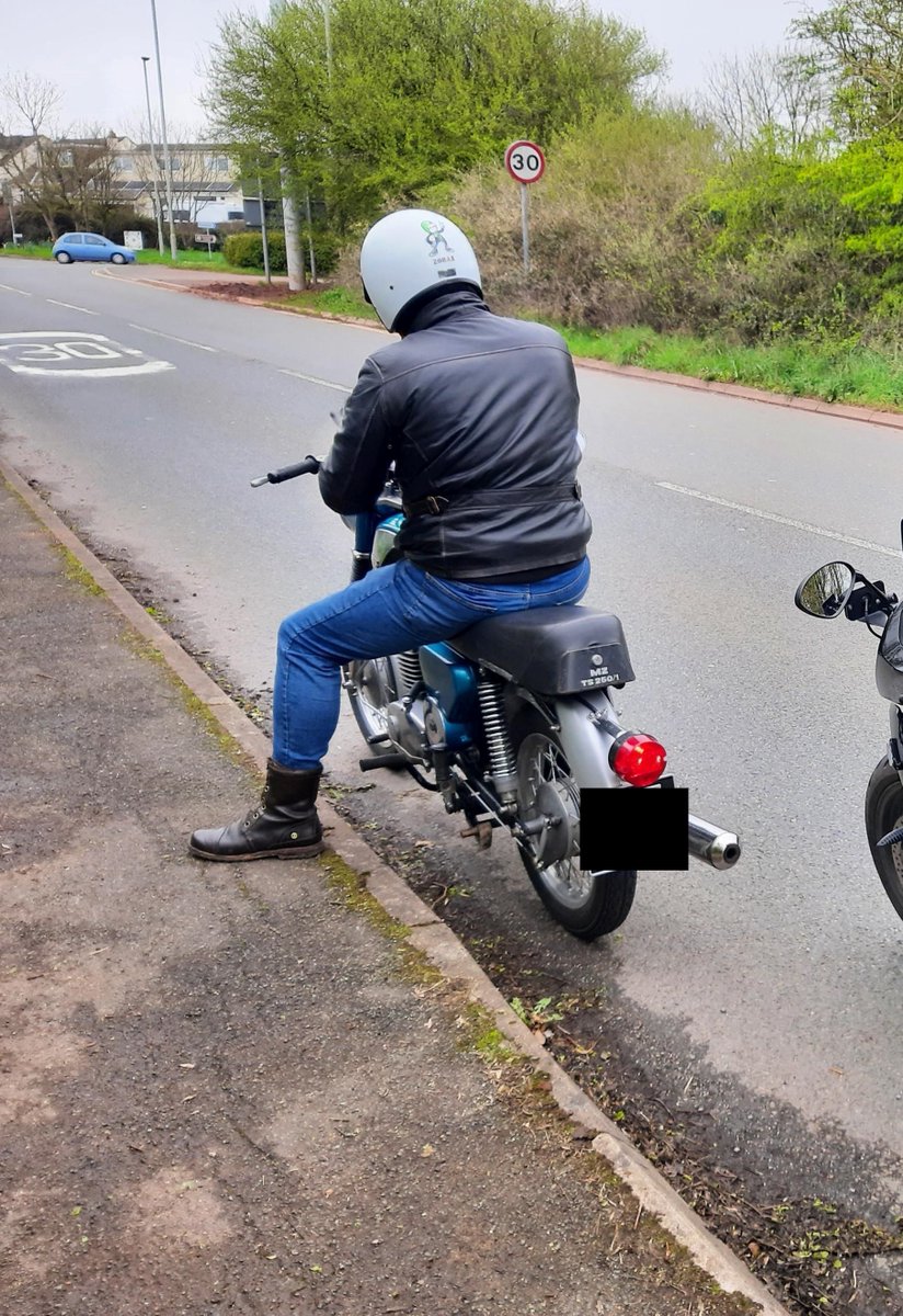 Unmarked Police Motorcycles were used in the South Devon area today enforcing the rules of the road. Here are two bikers who were caught. One of them was speeding at 60mph in a 40mph zone past the site of a recent motorcycle fatality. MPC Brown @VisionZeroSW