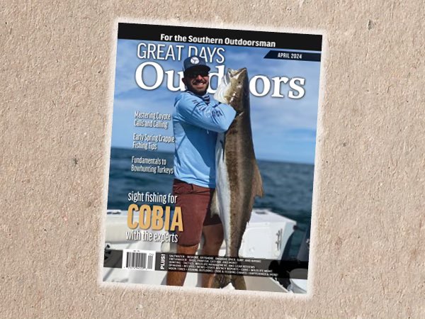Check out our April issue! Sight fishing for cobia, mastering coyote calls, early spring crappie fishing tips and more! #fishing #hunting #greatdaysoutdoors