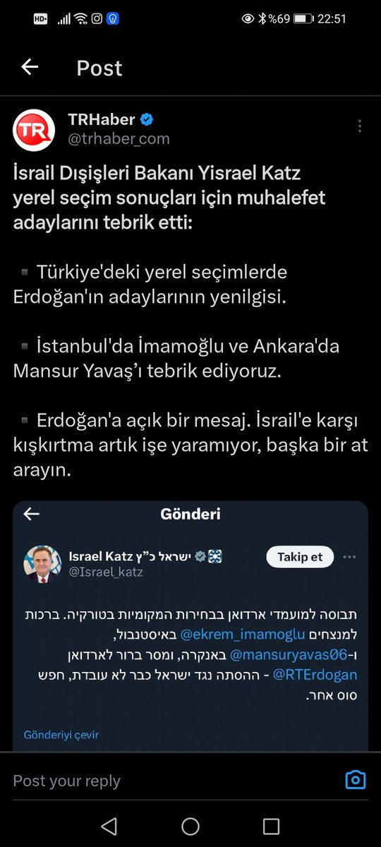berivan0102's tweet photo. @aDilipak Gazze için oy vermeyenlere gelsın sizi ilk tebrik eden İsrail dışişleri bakanı oldu https://t.co/EhHDYP3GVT