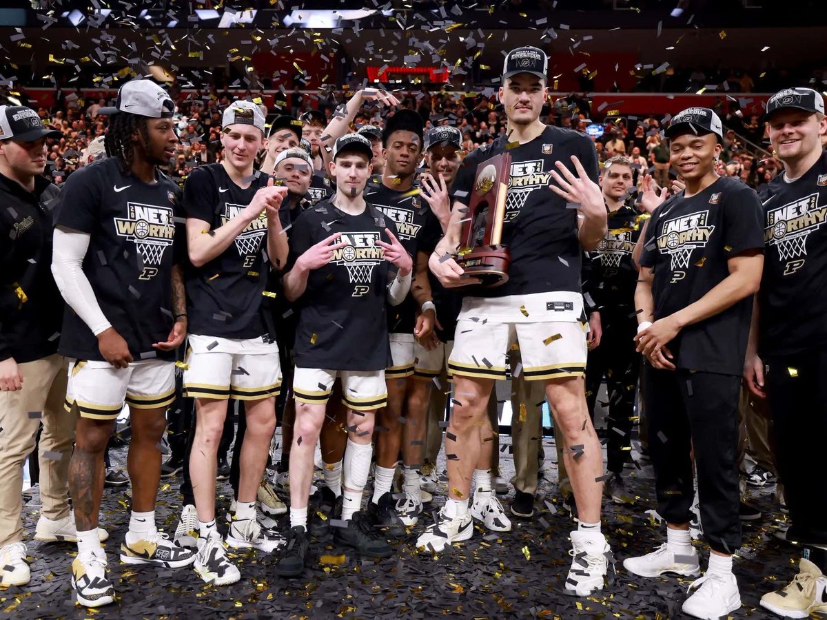 barstoolsports's tweet photo. 'We're Fucking Winners' - Purdue's Final Four Demons Are Gone, Zach Edey Cemented Himself As A College Hoops Legend https://t.co/LCUDBKNL41 https://t.co/8tCSVT5i6S