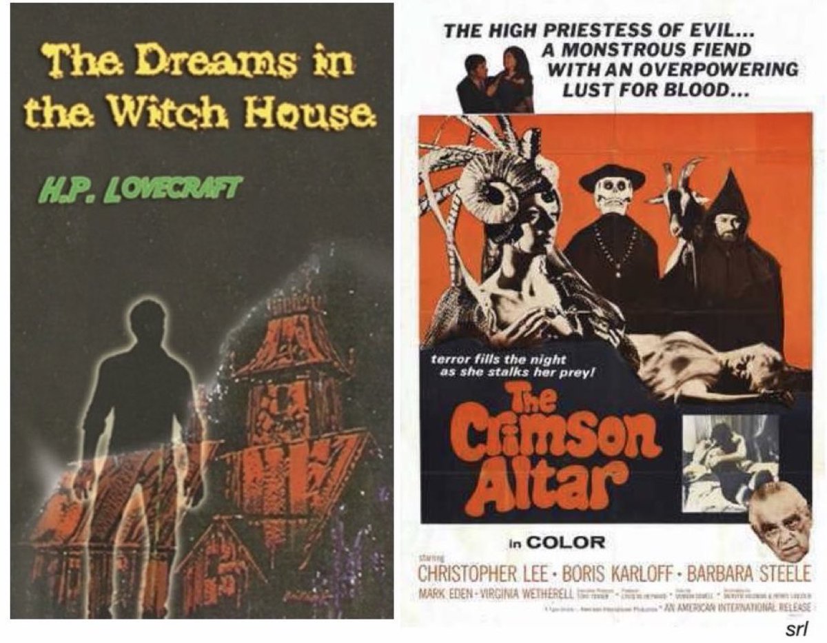 10:45pm TODAY on @Legend__Channel

The 1968 #Horror film🎥 “Curse of the Crimson Altar” directed by #VernonSewell & written by #MervynHaisman & #HenryLincoln

Based on #HPLovecraft’s 1932 short story📖'The Dreams in the Witch House'

🌟#ChristopherLee #BorisKarloff #BarbaraSteele