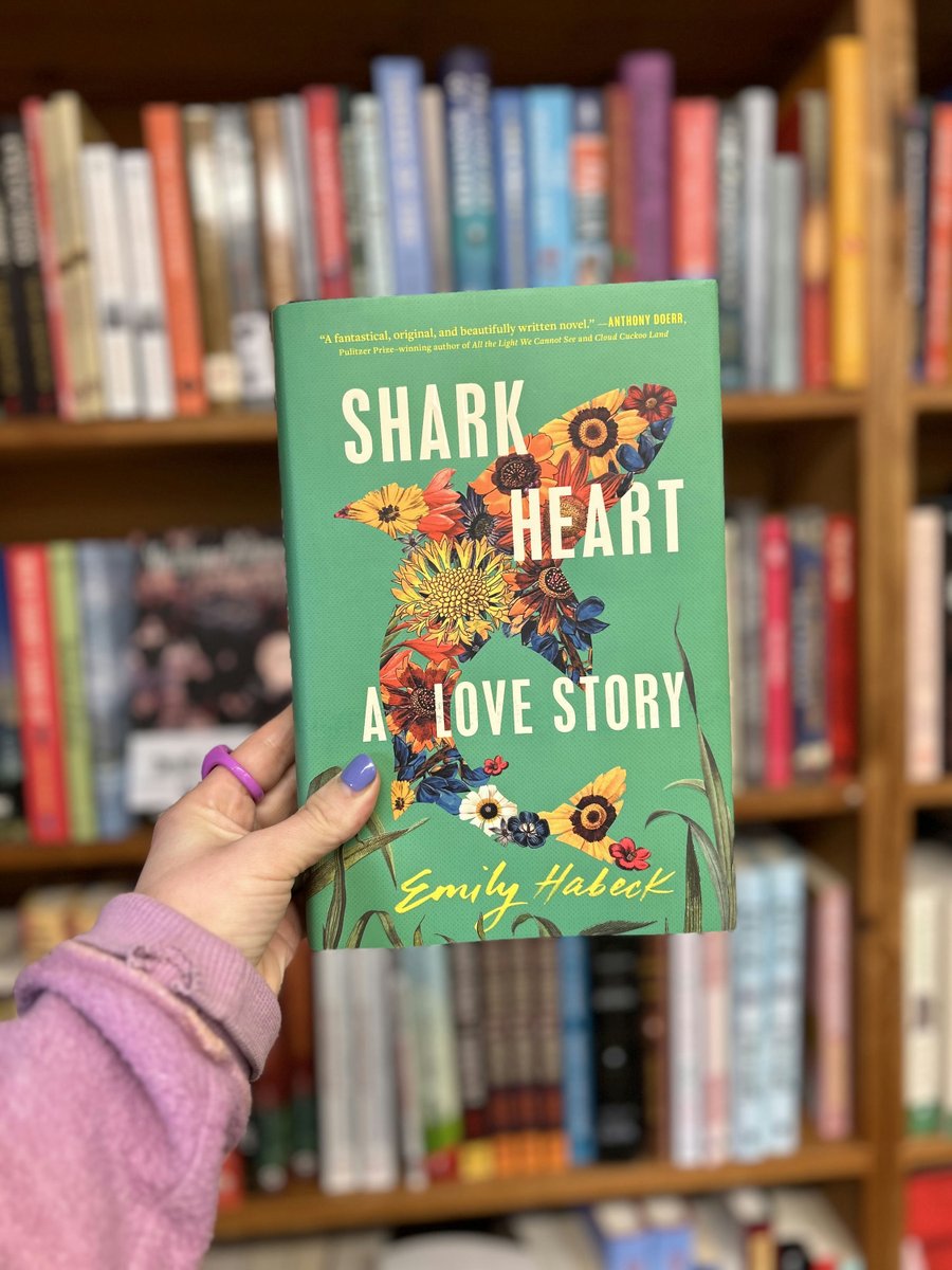 At 57th Street Books, we love a love story. Sophia's pick is 'Shark Heart' by @EmilyHabeck. She writes: 'You might think, 'I'm sorry, he turns into a WHAT? This book tore me apart & then pieced me back together, leaving me more complete than before. HIGHLY RECOMMENDED.'