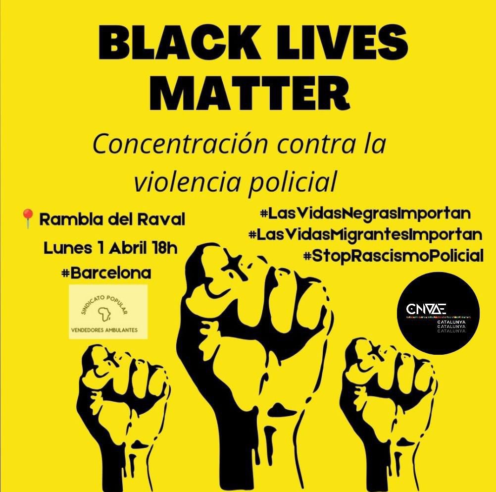 El racisme mata!

No et quedis a casa! Tothom a la Rambla de Raval, el dilluns a les 18h, perquè la brutalitat, la violència policial i el racisme institucional contra les persones negres i racialitzades no es quedin en un calaix.

Exigim acabar amb la impunitat!

#ProuRacisme ‼️