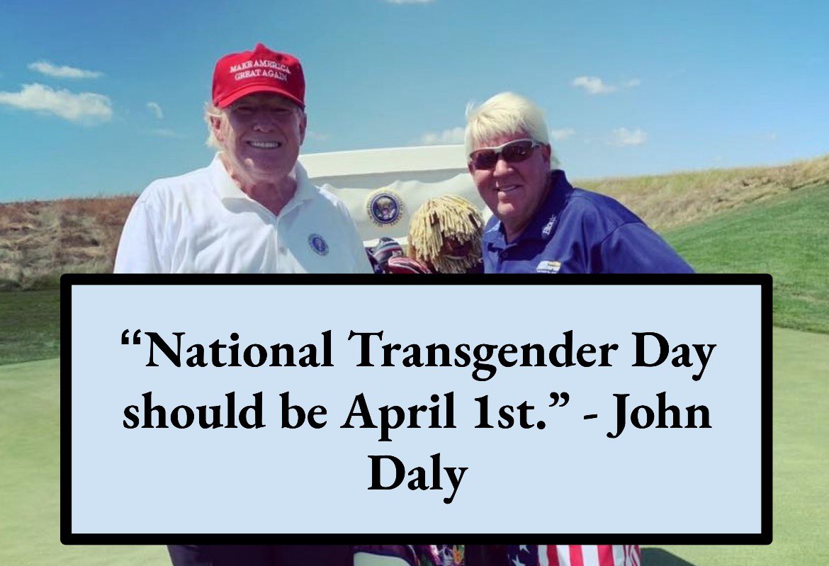 John Daly was asked about National Transgender Day: