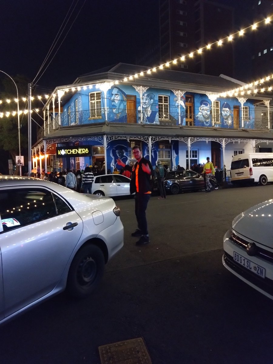 CHANSONRomain's tweet photo. Bye bye Kitcheners, 2nd oldest bar in Joburg, we loved you so much. The moustache guy is playing disco - techno on vinyl 🥰 https://t.co/69ZizqcLJX