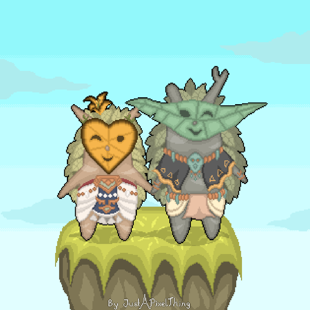 JustAPixelThing's tweet photo. Check out my contribution to the #MarchOfTheKoroks project of 2024!

Sonia and Rauru Koroks. Of course I had to make this little crossover. Aren't they cute?

What a fun time working with so many talented people 💜

#pixelart #zelda #koroks #zeldakorok #botw #totk #motk https://t.co/elwHHc7Yu7