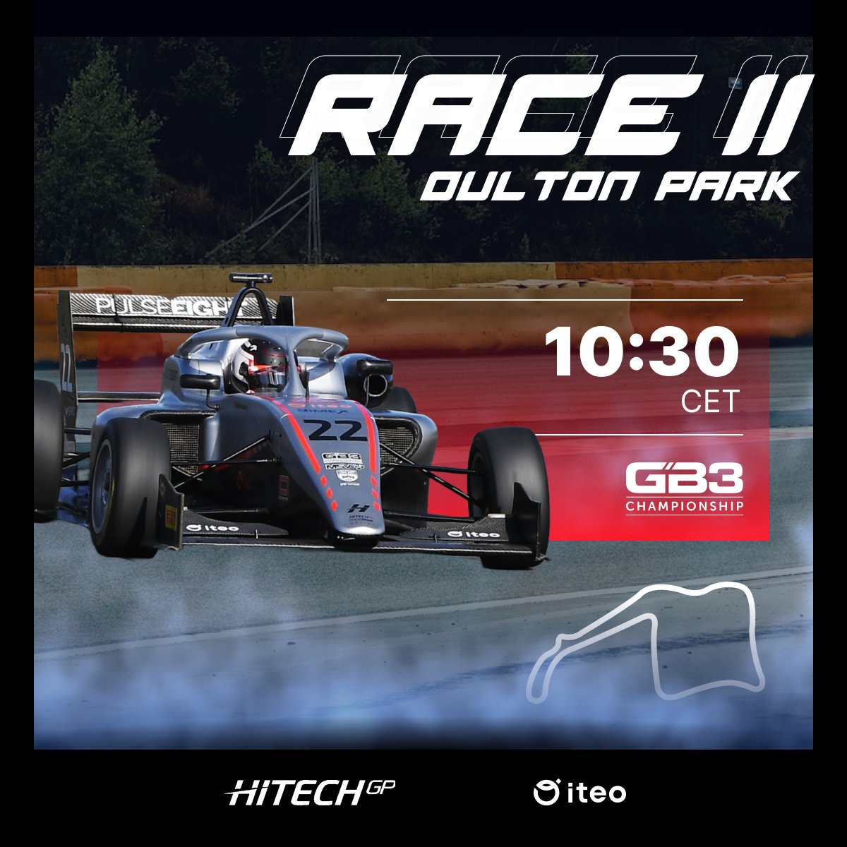 Good morning on racing Monday! 👋 We are getting for the second race of this long weekend at Oulton Park. I will set my car on P6 on the grid, so keep your fingers crossed and watch official broadcast. 📺 youtube.com/live/95i0hl5WE… #GB3 #viaF1