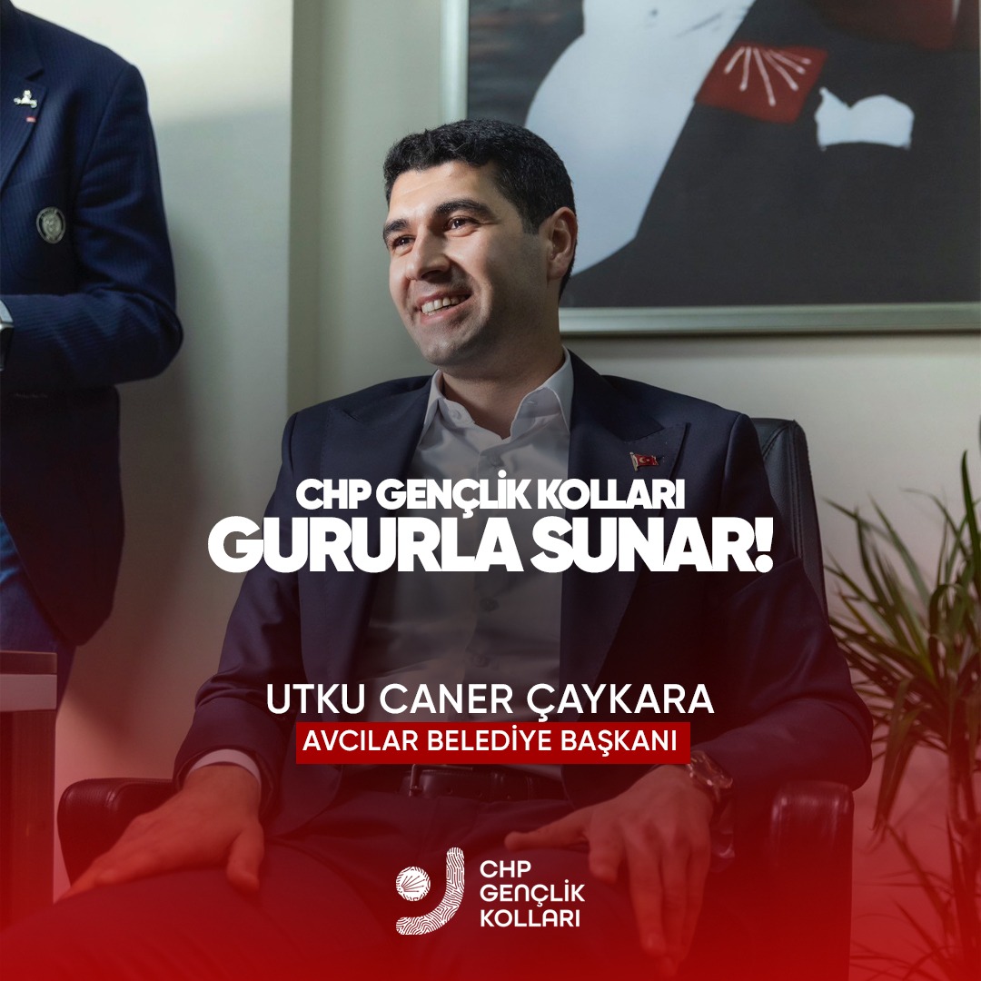 Gençlik Kolları Genel Başkan Yardımcımız Utku Caner Çaykara, İstanbul Avcılar ilçe belediye başkanı seçilmiştir. Kendisiyle gurur duyuyoruz. #KentleriGençlerYönetecek