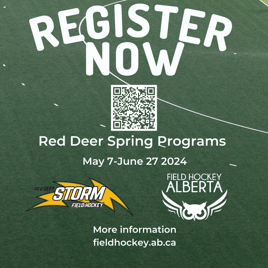 FHalberta's tweet image. Join us for an action-packed spring with Field Hockey Alberta's Red Deer Storm programs! Whether you're 7 or 18, our programs are designed to ignite your passion for field hockey and enhance your fundamental skills. Sign up now and let's hit the field together! Link in bio.