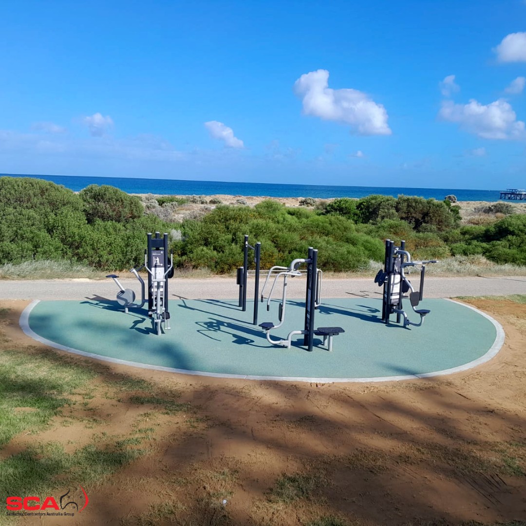 The #wetpourrubber #safetysurfacing was recently upgraded for Largs Foreshore in #SouthAustralia. Our team installed #Gezolan #EPDM granules in a three colour blend to complete this scenic #fitness pad for the #cityofpae
#fitnessstation #outdoorfitness
