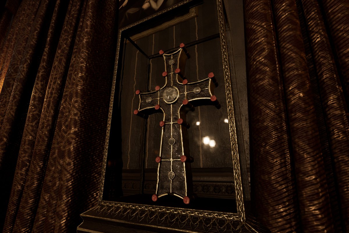 NoxNoctisStudio's tweet photo. Happy #Easter! 🐇
If you're a video game enthusiast (and happen to have #PSVR2), we propose our own #EasterEggHunt in #OVRDARK
It's not suitable for everyone and you might perish in the attempt, but if you're game, you can start here:
1. Bed "The Exorcist"
2. Béziers Cross of John Carpenter`s "Vampires"
3. Occido Lumen "The Strain"
4. Symbology of the film "The Blair Witch Project"
And many more...