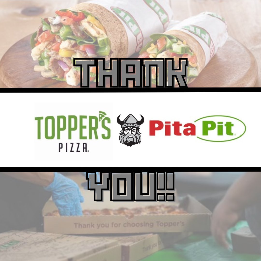 With training camp kicking off this week, we really want to shout out two of our amazing sponsors that keep our boys fuelled up all season. Thank you to Toppers Pizza 🍕 & @PitaPitOville 🥙 for returning for 2024 & keeping our team and fans well fed! #HornsUp #UpholdTheTradition
