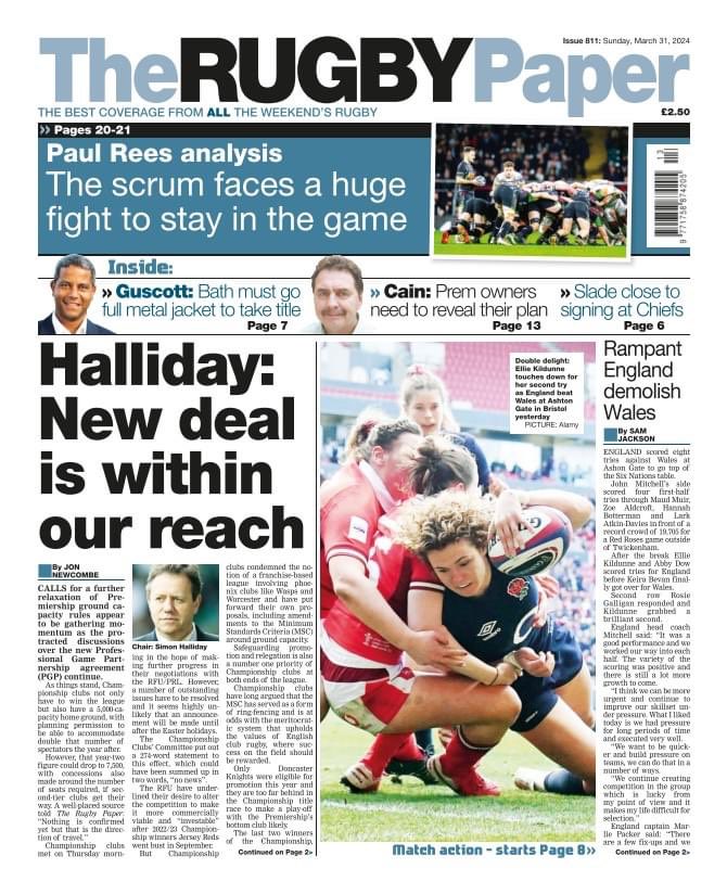 JamieIsaac3's tweet photo. @RugbyTimes front page 👌
Nice one mate.
Hope you’re keeping well https://t.co/Sfn24zacza