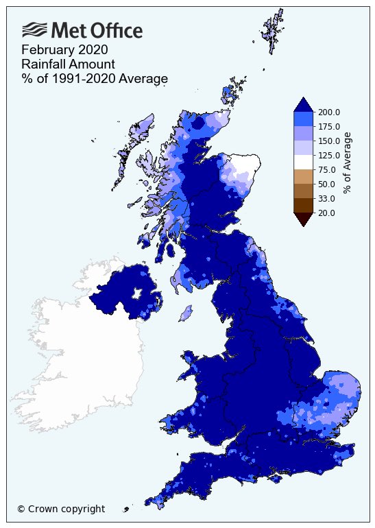 DaveThroup's tweet photo. Rainfall anomalies for 4 out of the last 5 Februaries.

This is just the start as already locked in heating will lead to greater extremes.

We’re not coping very well with what we’ve already got, let alone what’s coming. https://t.co/ZyWBTsXNJo