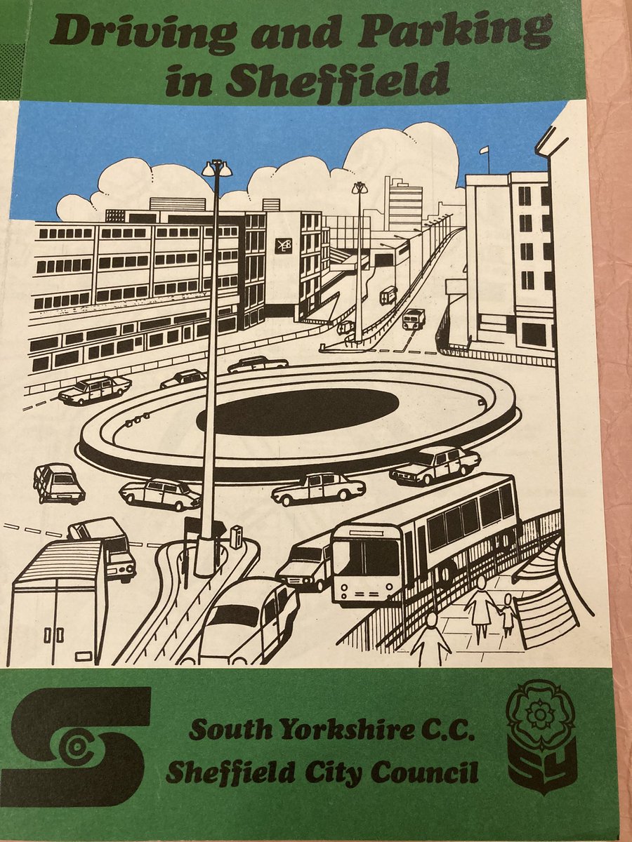 Ahhh the #HoleInTheRoad! Booklet from 1981 - what a treat to unearth ! #Sheffield #1980s #architecture