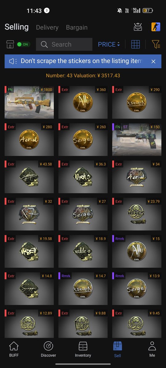FranoooooK's tweet photo. selling most of my inventory sticker collection and 2 crafts:) some already sold open for bargains for FAMAS/USP https://t.co/Vc0pILLLIS