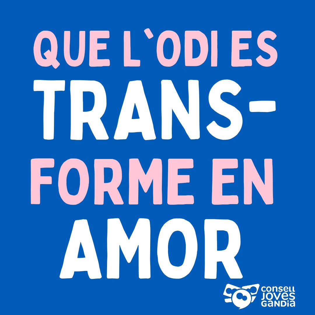 I que arribe un dia, en el que l'odi es transforme en amor.

🏳️‍⚧️ Dia de la Visibilitat Trans 🏳️‍⚧️

#trans #VisibilidadTrans #visibi