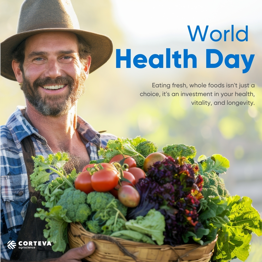 On #WorldHealthDay, Corteva recognises the vital role of farmers in the AME in promoting health through nutritious food. We're dedicated to developing innovative ag solutions for diverse, sustainable crops. Let's celebrate the connection between agriculture & health! #CortevaAME