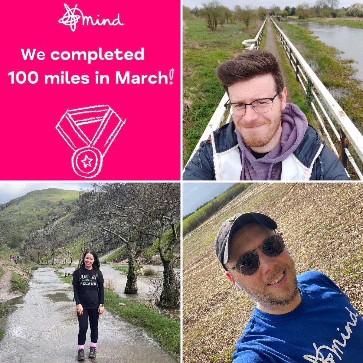 **100 Miles in March for Mind - We Did It!**

We are delighted to announce that Adam, Craig &amp; Sophie have successfully completed this challenge.

The trio have walked over 300 miles in total, raising £420.00 for Mind, raising awareness of mental health.

#100milesinmarch #mind