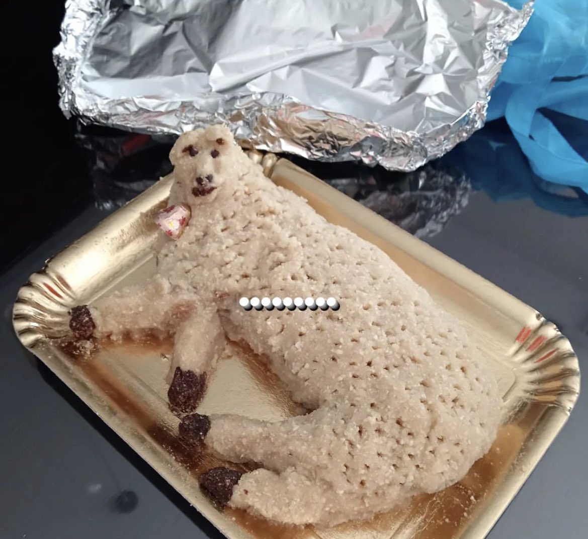 oggi x pasqua ho fatto questo agnellino vi piace