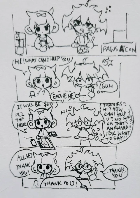 Every table has a customer service carry and that socially awkward person 
