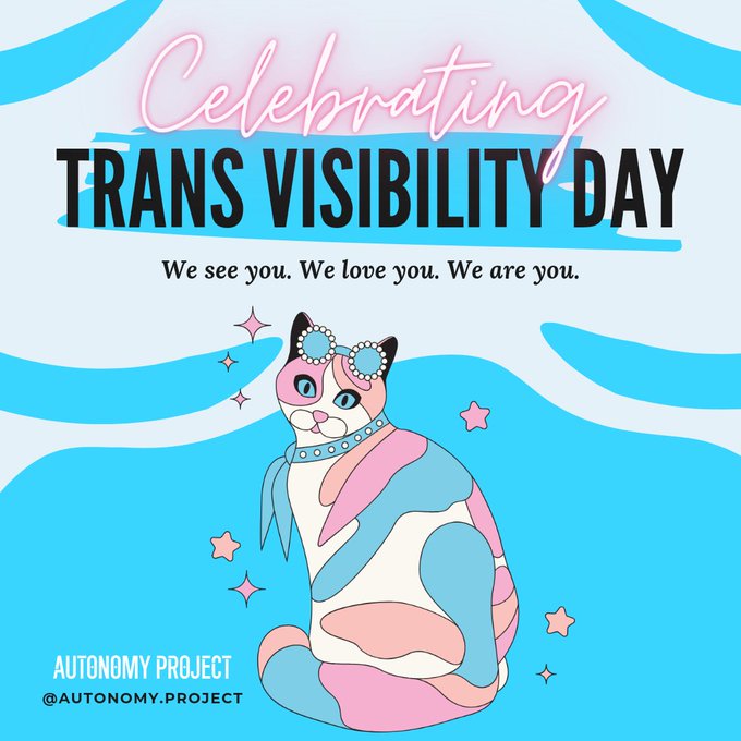 To ALL my trans family: I love you. You're visible every single day. https://t.co/IZJTwqwePd