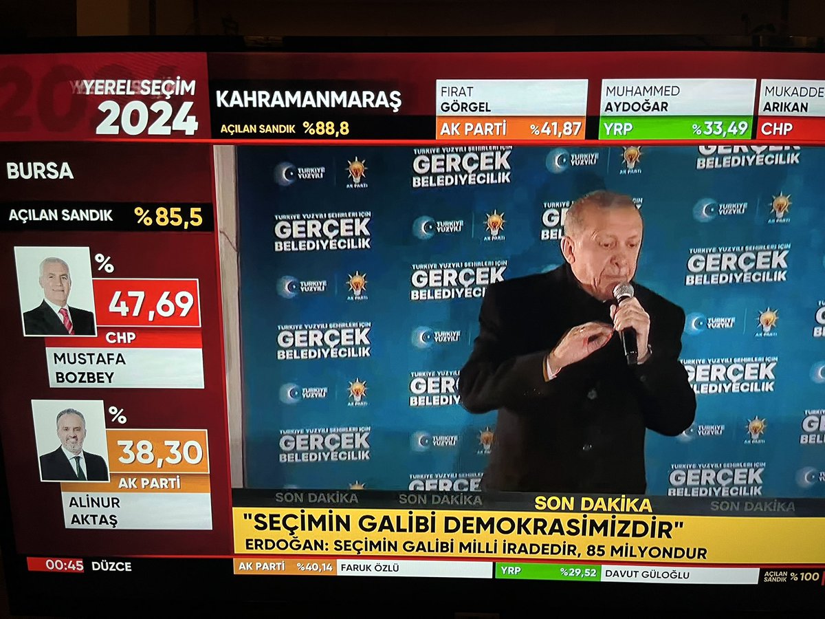 Turkey_Monitor's tweet photo. “We could not get the results we wanted.” “This was our 18th elections. God willingly we will continue to win.” “There is good in everything that happens” President Erdogan after defeat in #TurkeyElections. https://t.co/T77OaEac25