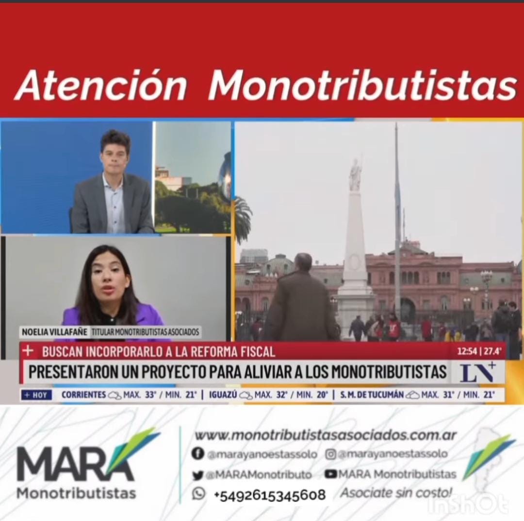 MARAMonotributo's tweet photo. 📢 #Monotributistas
Agradecemos a #LN+ x su espacio este viernes en el programa de @luisnovaresio con @FranOliveraOK
Allí la CPN @NoeliaVillafae4 explico los alcances de las gestiones que hicimos en @CasaRosada y @AFIPcomunica 
👉  https://t.co/GGw2RhVrN6

@lanacionmas @LANACION https://t.co/XJFCH1etrC