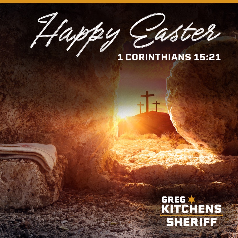 Greg4Sheriff's tweet photo. Wishing you and your loved ones a blessed Easter filled with joy, hope, and renewal. https://t.co/CumPneWro3