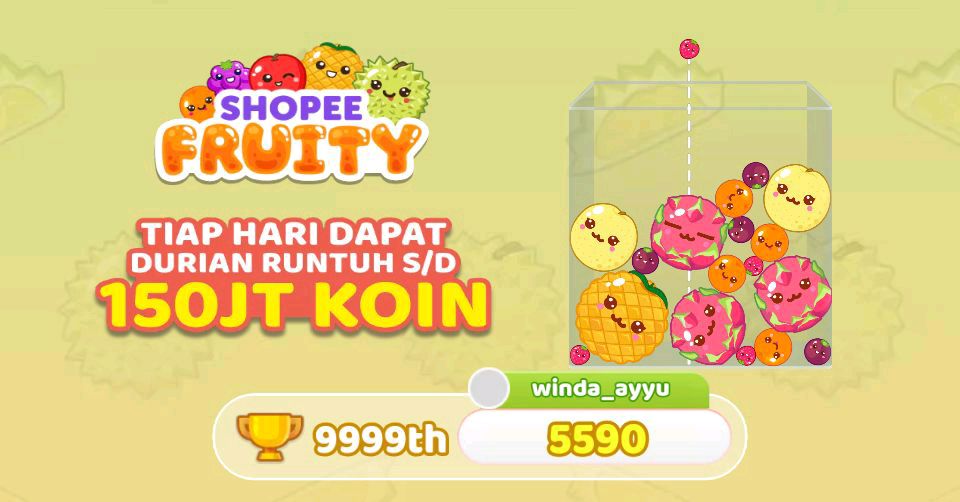 winda_ayyu's tweet photo. Kok, bikin Durian aja ga bisa? Coba main &amp; menang 150JT di Shopee Fruity! https://t.co/orhE9yK8x9 https://t.co/RUbube1yTx