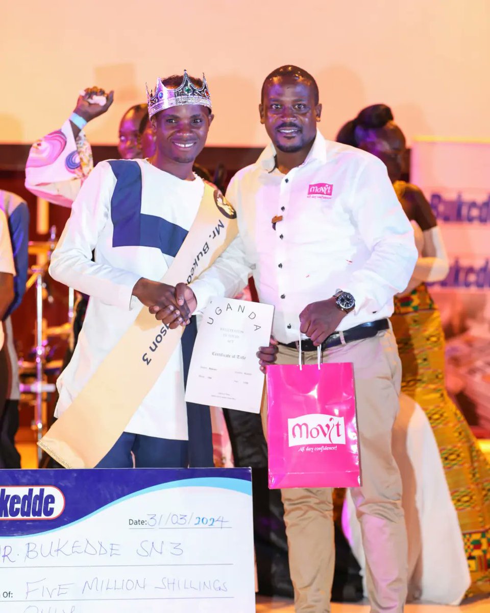 Ba dear, let's all congratulate Godfrey Semakula🥳🥳. He is the winner, Mr. Bukedde 2024/2025. #MissneMrBukedde #AllDayConfidence #EasterWeekend