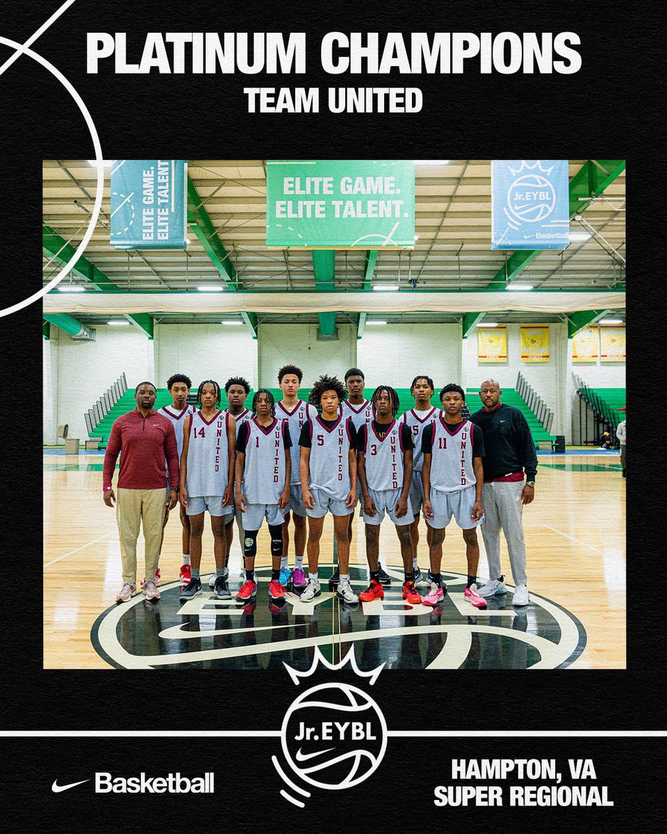 The champs are here 🏆 Congratulations to our 8th grade champions on winning the inaugural Jr. EYBL Hampton Super Regional.