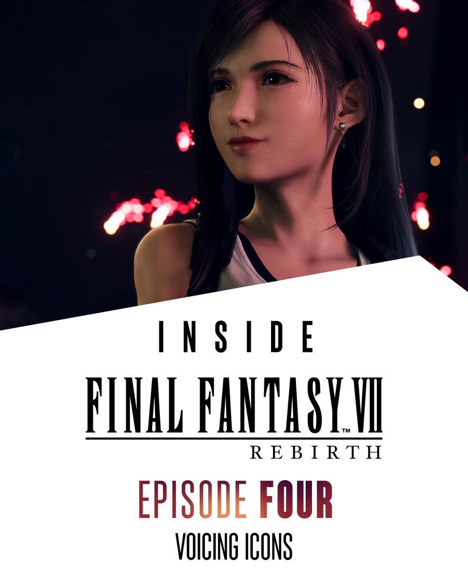 Join Cody Christian, Britt Baron, Briana White, John Eric Bentley, Max Mittelman, Matt Mercer, Caleb Pierce and Suzie Yeung for a behind-the-scenes look at voicing the FFVII Rebirth cast. #FF7R

Watch Inside Final Fantasy VII Rebirth episode 4 now: youtu.be/NDqZPi4759Y