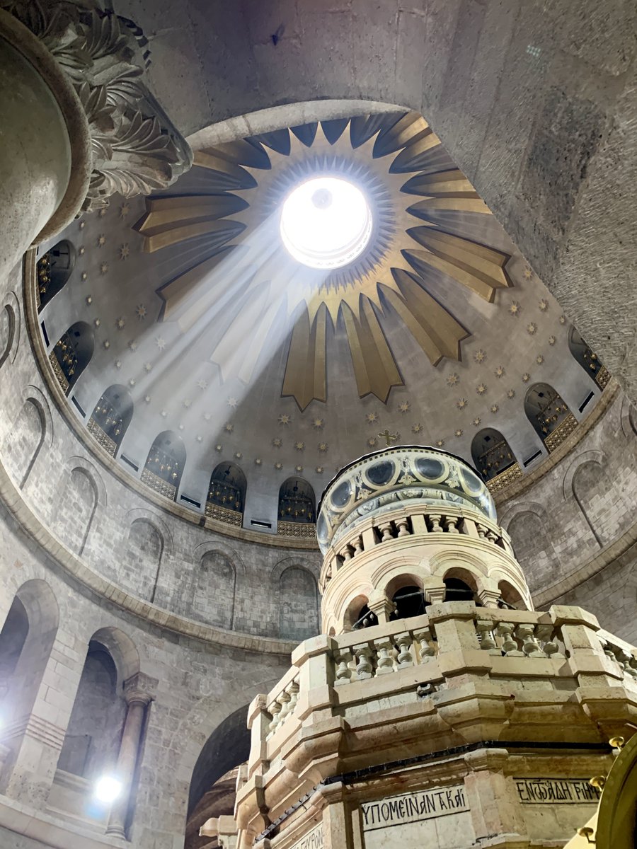 During the restorations, the workers left a small window in the marble — pilgrims can peer at the limestone below for the first time. Whether they're peering at the true burial place might forever remain a mystery...