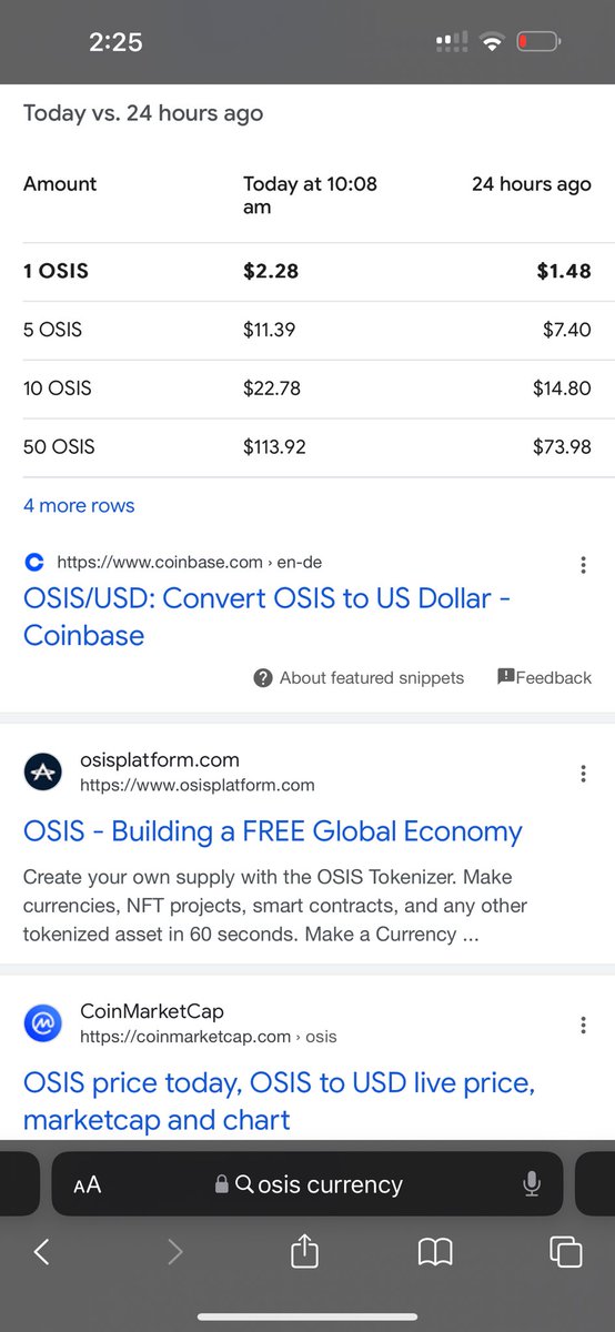 We’re easy to find 💯

Just Google “OSIS Currency”, or any money/blockchain related words &amp; you’ll find us 🧞‍♂️ $OSIS #NotAMeme