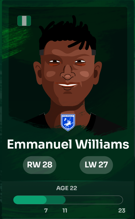 StonStanleyFC's tweet photo. ๐จ TRANSFER NEWS ๐จ
We're sad to see Emmanuel Williams leave the club but we've received a record club transfer fee, which we've accepted. A player with a lot of potential, we wish him all the best with his playing career! ๐ฐ๐ฐ
#StonStanleyFC #Footium ๐ตโช๏ธโฝ๏ธ https://t.co/kdRqccoeOf
