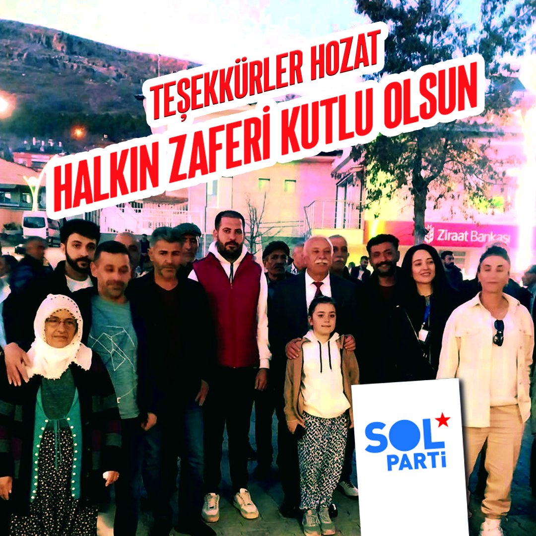 solpartibilgi's tweet photo. ⭐Halkın Zaferi Kutlu Olsun

Güzel günler göreceğiz Hozat. https://t.co/ZVk6VvVG6u