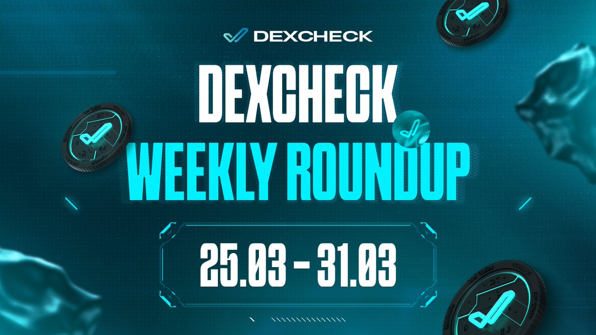 DexCheck_io's tweet photo. DexCheck's weekly recap:

🔥 4th $DCK burn completed
🦉 Tier System Upgrade coming soon
🆕 New Secret Project on IPSO Pad
✖ Partnership with @InsureToken
💰 150M+ $DCK tokens staked on https://t.co/yJ2F5GWTOL

Stay tuned for more news to come 🔜 https://t.co/t6p4sRoZrC