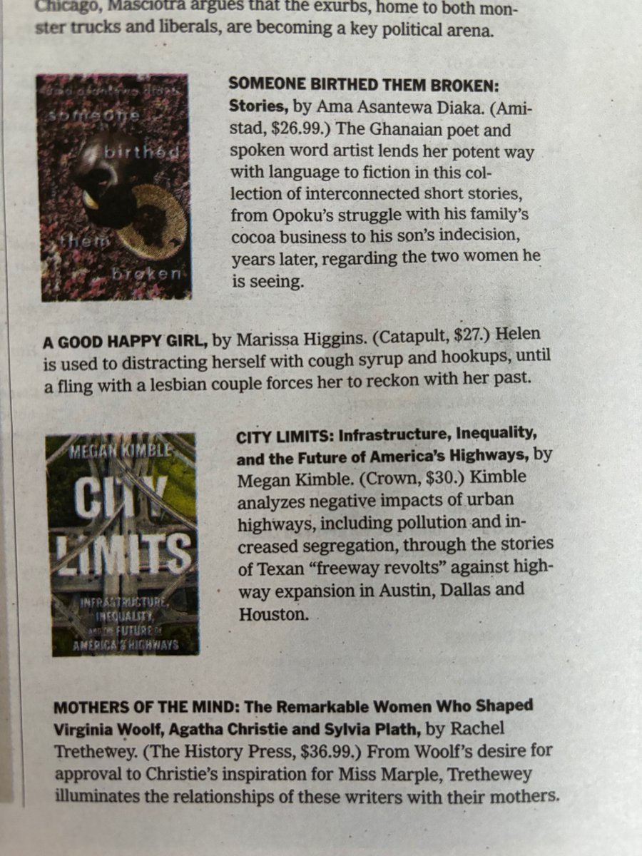 opened my paper this morning to find this: CITY LIMITS featured in @nytimesbooks two days until publication!!!