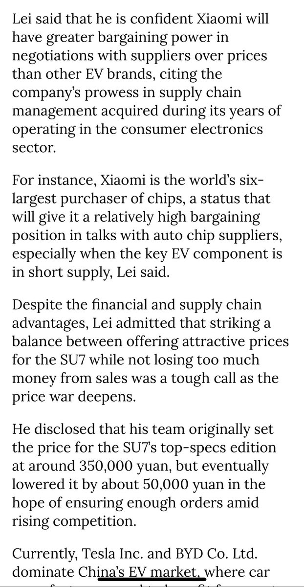 Molson_Hart's tweet photo. Apple is pathetic.

Apple is sitting on 162 billion and didn’t have the balls to launch an electric vehicle after working on one for years.

Xiaomi, also a smartphone maker, sold 120,000 vehicles in 36 hours. https://t.co/Yw71wG3ODz