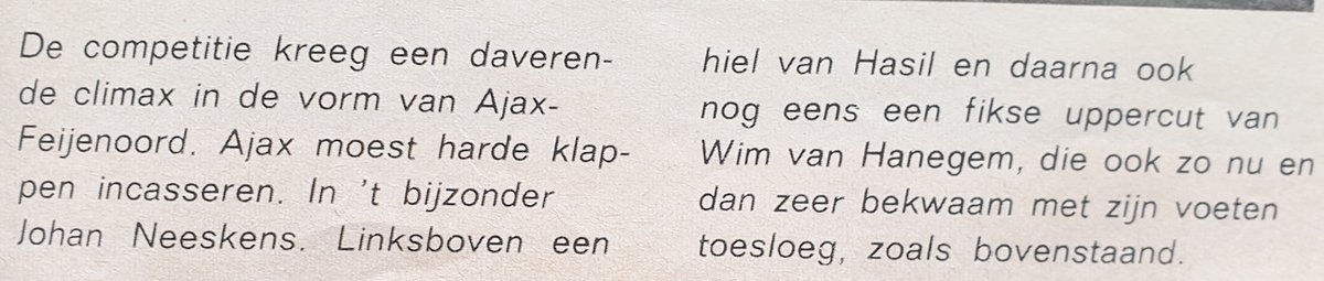 #Feyenoord 5e archief tweet 097/366: een #ajaFey in de Nieuwe Revu Voetbal 71. Papkindjes komen echte mannen tegen 🤪