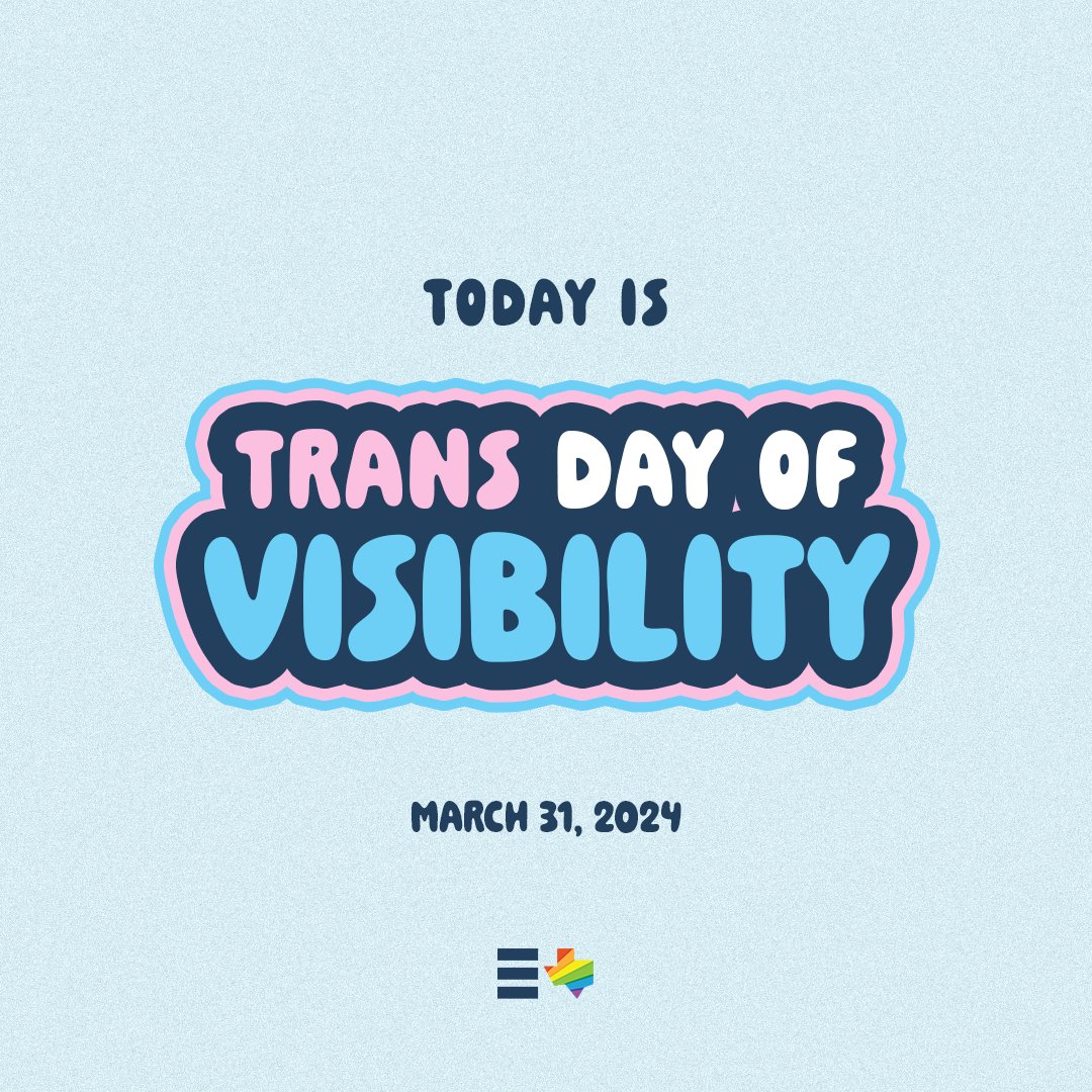 🏳️‍⚧️Today is Trans Day of Visibility (TDoV)! TDoV celebrates trans and gender expansive (TGE) people's contributions, experiences, and voices while acknowledging the obstacles we still face to achieve trans liberation.

#TransDayofVisibility #TDOV #TransTexas #LGBTQIA #LGBTQ